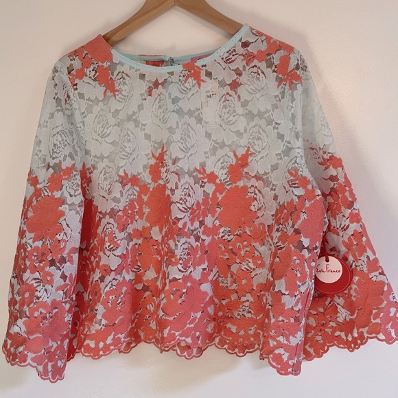 Anthropologie by Eva Franco Lace with Bell Sleeves Top - NWT - Picture 5 of 6
